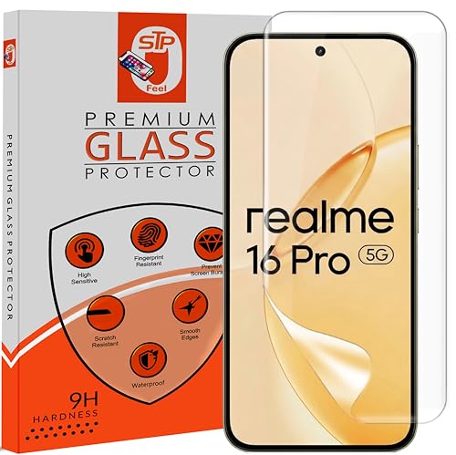 Image of STP FEEL 1 Pack Unbreakable Membrane Screen Protector Guard Compatible For Realme 16 Pro 5G, 6.78 Inch | Hydrogel Membrane Ultra Smooth Touch with Finger Print Support - HD /3 Months Warranty