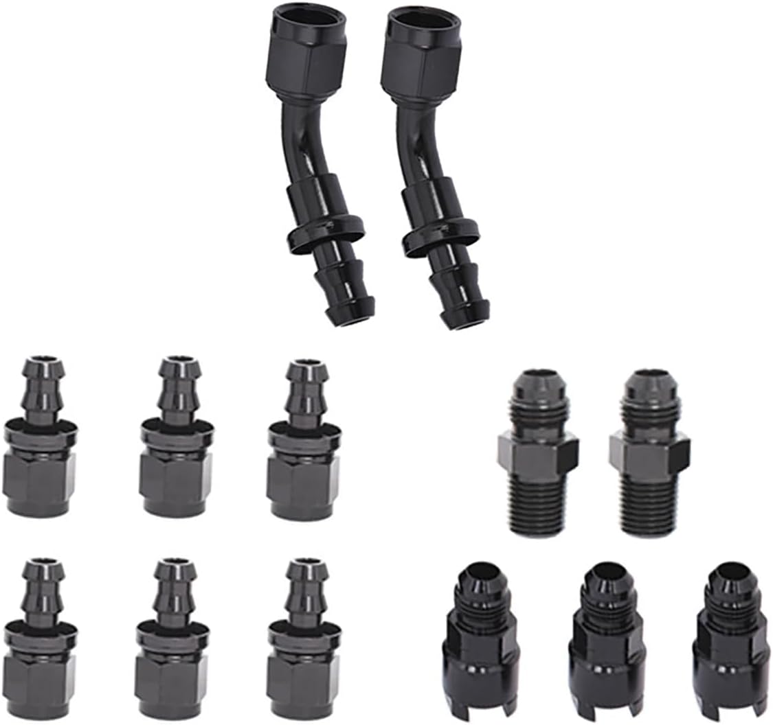 25Feet 6AN 3/8 Fuel Injection Line Fitting Adapter Kit with Filter & Regulator Replacement for LS