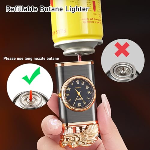 Encendedor antorcha dual flame ajustable y recargable miniatura 3