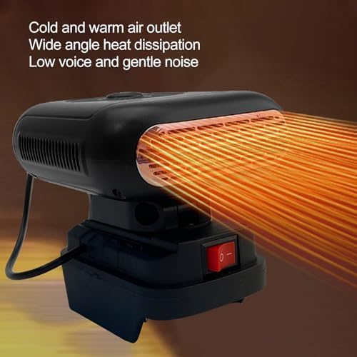 Portable Space Heater for BL1800 Series, Battery Powered with 90 Degree Flip, 2 Temperature Control & 2 USB Ports, for Small Spaces