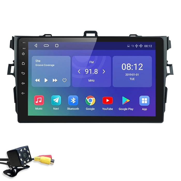 Buy hizpo Android 10 Car Navigation Stereo Fit for Toyota Corolla 2007
