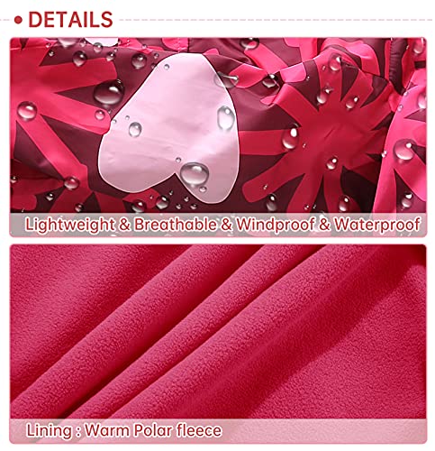 Image of Happy Cherry Kids Boys Girls Fleece Lined Windbreaker Jacket Fashion Prints Hoodie for Fall Winter