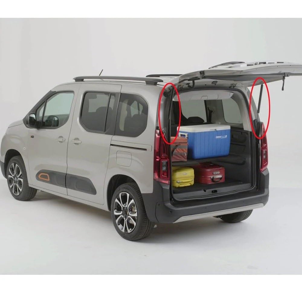WXHHSM Sprężyny gazowe do Citroena do Berlingo do Peugeot Partner II B9 Van 2008-2018 Auto Tylna klapa bagażnika Rozpórki bagażnika Podpórka Podnoszenia Amortyzator (normalna czerń)