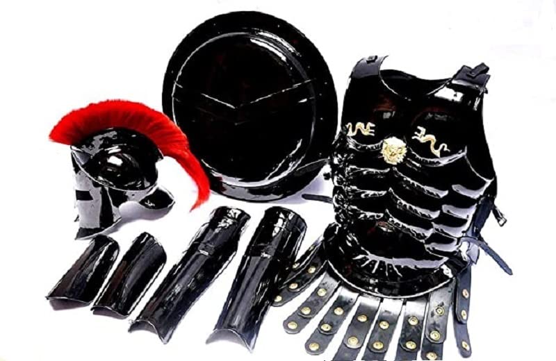 THOR INSTRUMENTS Medieval 300 Spartan Helmet Roman King Leonidas Muscle Armor Shield Leg or Arm Guard Rustic Vintage Home Decor Gifts