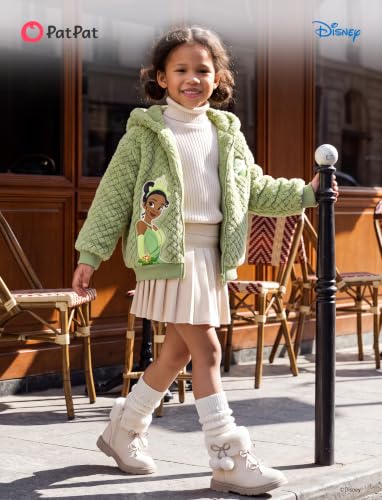 Image of Disney Girl /Boy Fleece Jacket Zipper Sherpa Fuzzy Hoodie Winter Coat 2-13Y