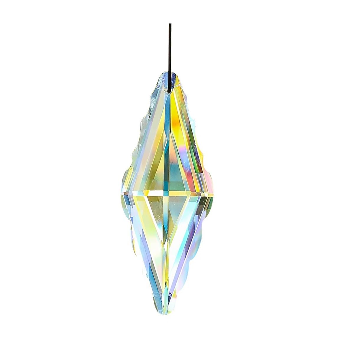 Crystal Chandelier Prism, Sun Catcher, 1pcs 120mm Pointed Prism Pendant AB Color Light Crystal Rainbow Accessories(Ab Color 1pcs)