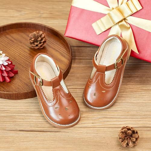 Image of PHIRAMIN Toddler Girl Mary Jane Dress Shoes-Little Girl School Uniform Shoes for Wedding Party