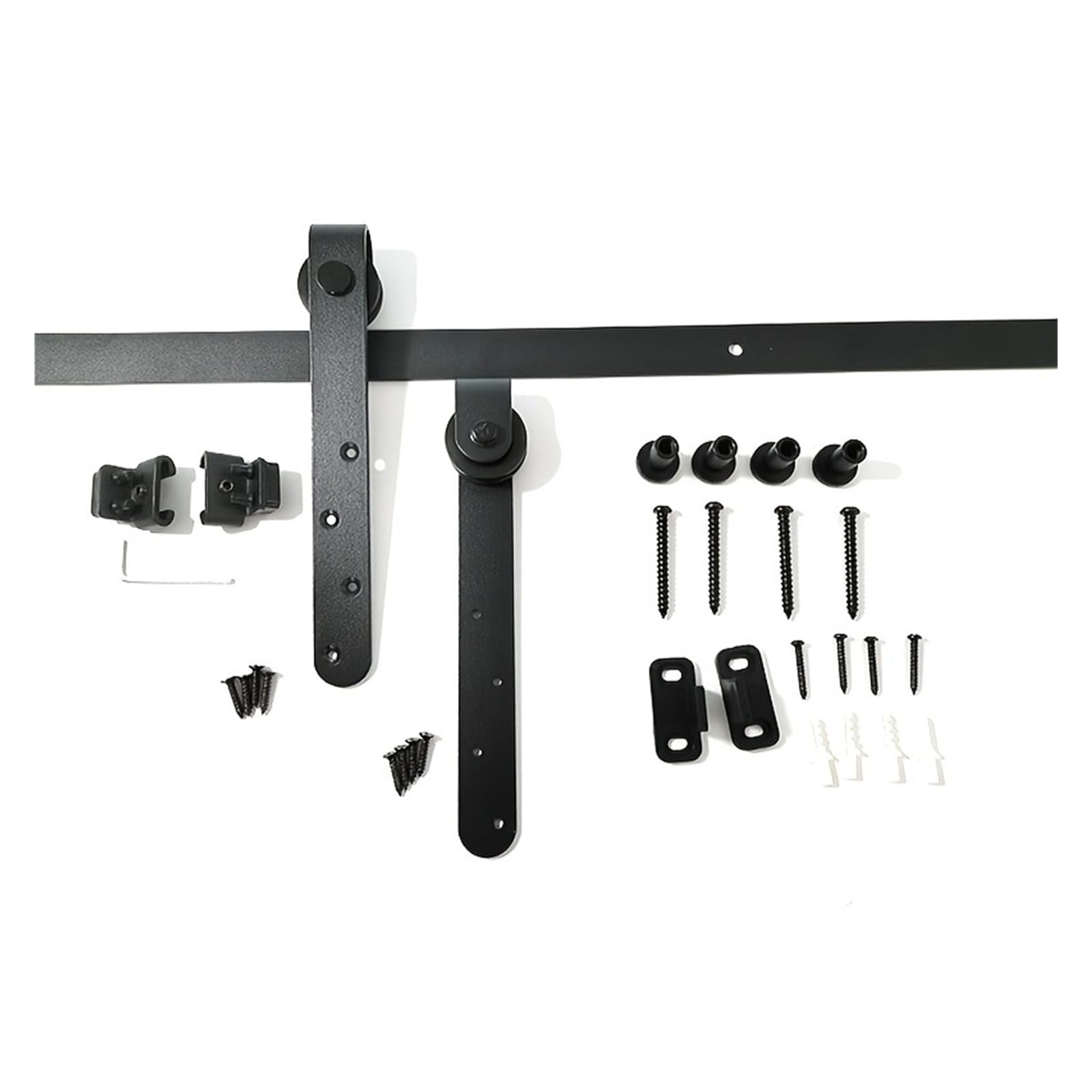 Carbon Steel Silent Sliding Barn Door Hardware Kit Tracks Home Accessories,Smooth Gliding