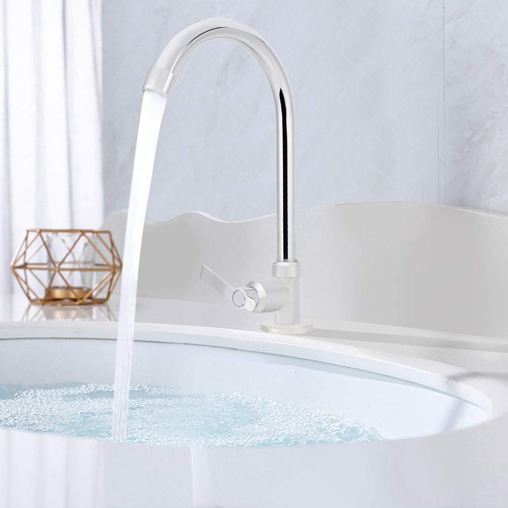 Zinc Alloy G1 2in Kitchen Sink Faucets Kitchen Faucet Kitchen Faucet Single Cold Vertical Faucet Tap for Home — view 5