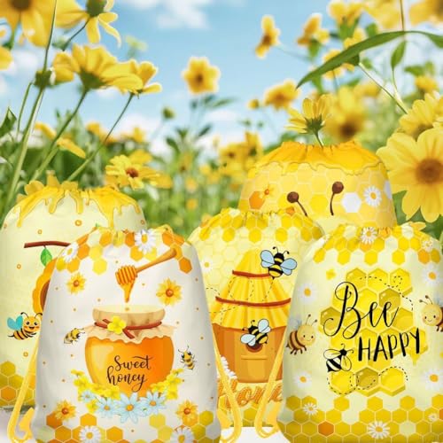 Sac cadeau cordon abeille pour décoration de table anniversaire - 8