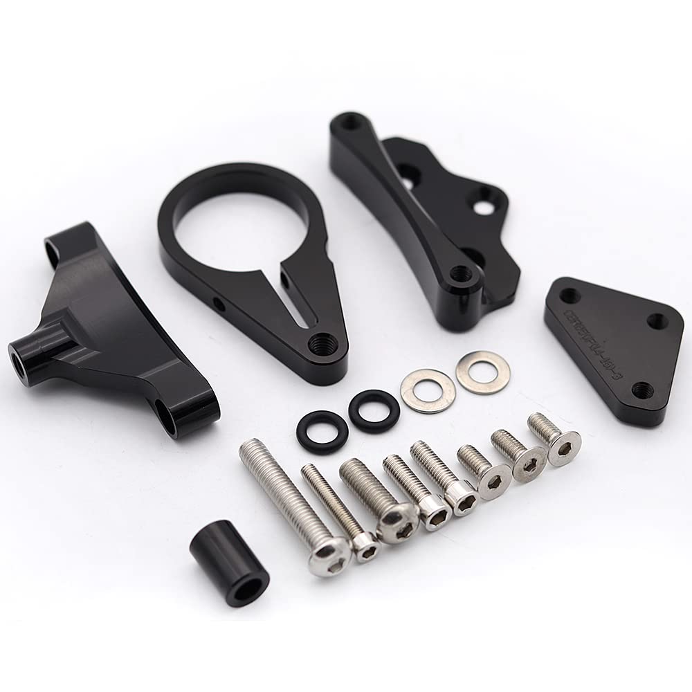 Kit de support de montage CNC pour CBR650F CB650R 2014 2015 2016 2017 2018 2019 2020 Stabilisateur d'amortisseur de direction de moto Noir