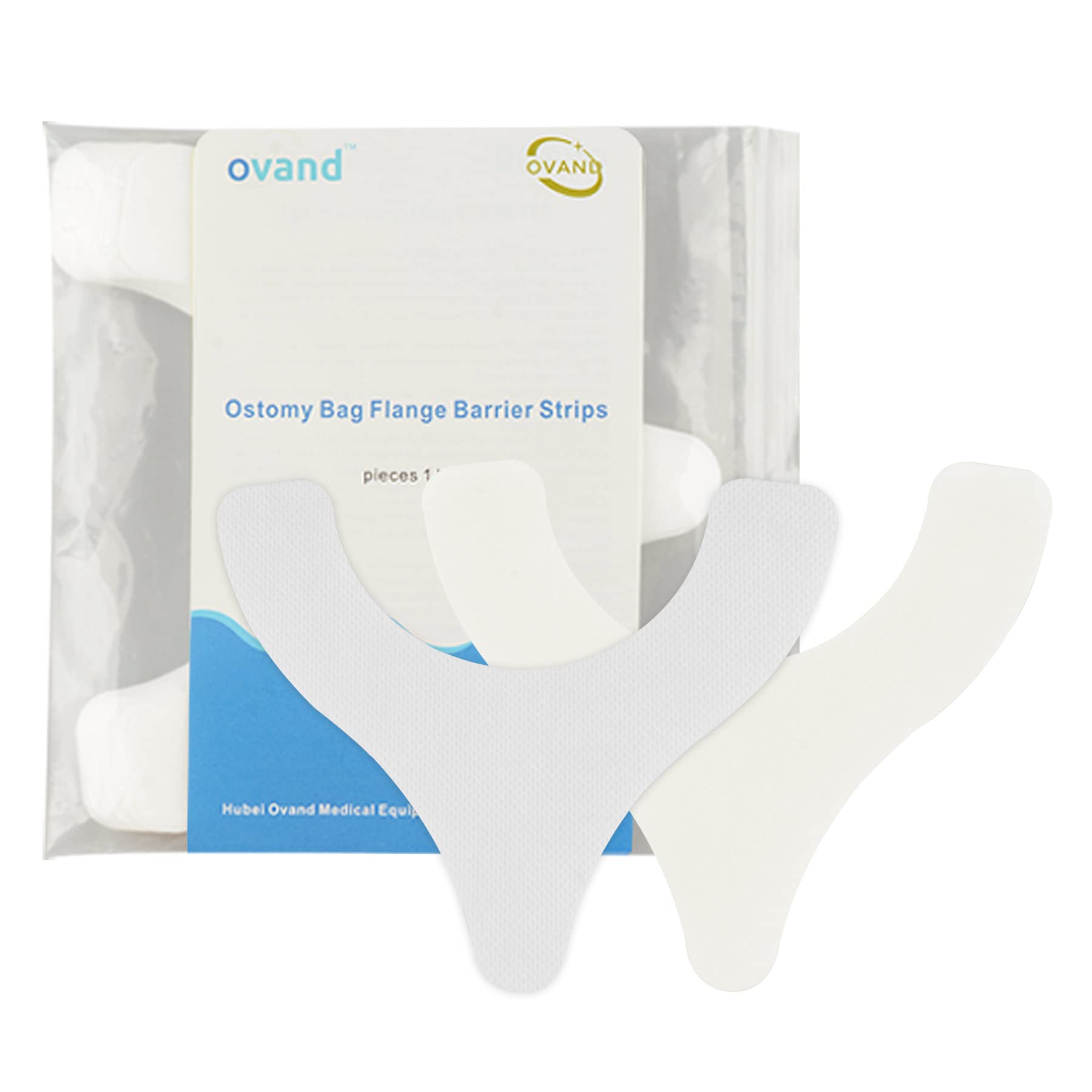 Ostomy Barrier Strips,Y-Shape Ostomy Barrier Tape,Elastic Barrier Strips,Medical Grade Adhesive Barrier Strips Better Seal for Ostomy Bags (Box of 20)