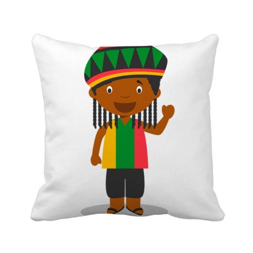 Housse de coussin Motif Jamaïque sauvage Noir pour canapé et fauteuil cosy