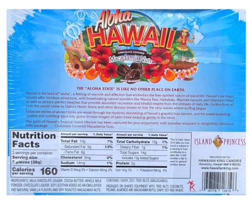 Island Princess Hawaiian Chocolate-Covered MacNuts - Aloha Hawaii 3 Pack image 4