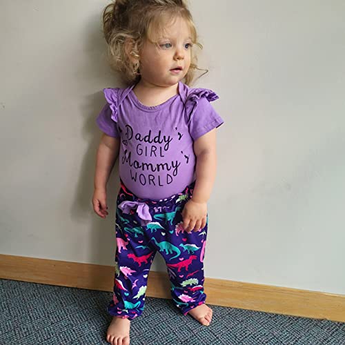 Amawmw Newborn Baby Girl Dinosaur Clothes Short Sleeve Romper Dino Pants Infant Baby Girl Outfit Summer Fall Gifts Set #TOP2