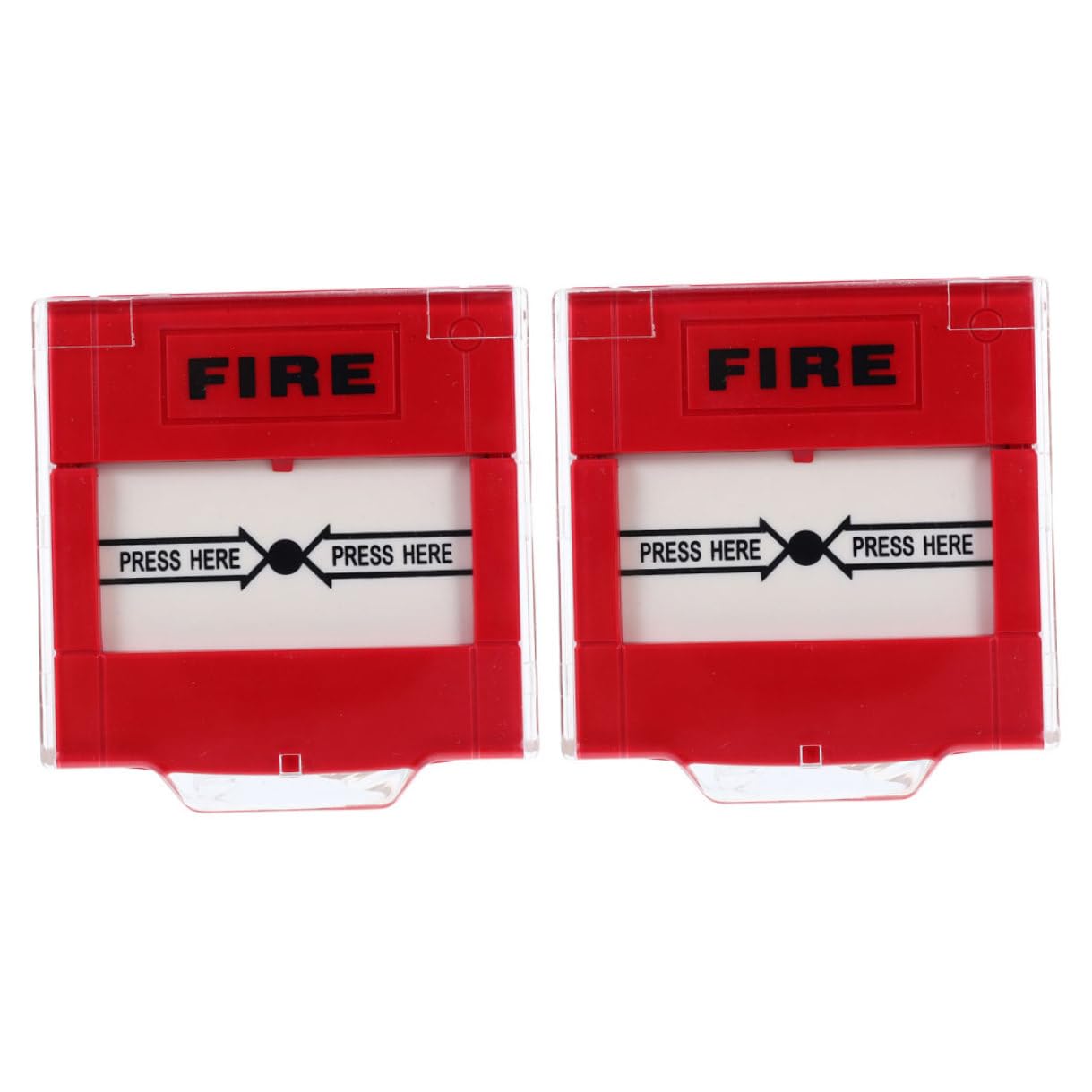 Punto de Llamada de Incendio Manual Botón de Reinicio, 2 Piezas | Plástico Rojo, Respuesta Rápida y Compatibilidad de Sistema, Uso en Hogar y Hotel