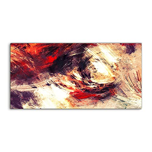 Verre trempé mural 140x70 Coloray art abstrait de qualité premium pour grand salon