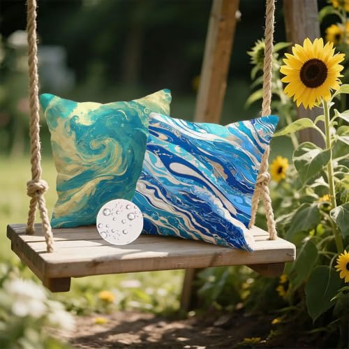 Housse de Coussin Canapé Abstrait 70x70cm Exterieur Impermeable - 3