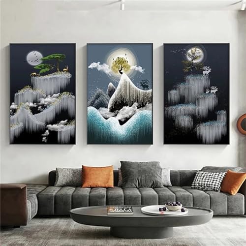 Puzzle Stitch Painting Diamant 3 Pièces Anti-Stress pour Kit Créatifs Adultes