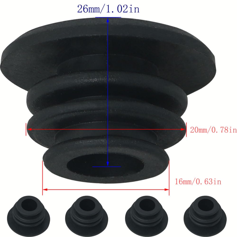 JJHXSM 24PCS Plastic Bicycle Handlebar End Plugs ID 20mm/0.78in Mountain Bike Handlebar Plugs Mountain Bike Handlebar Plugs Bicycle Handlebar Plugs Black