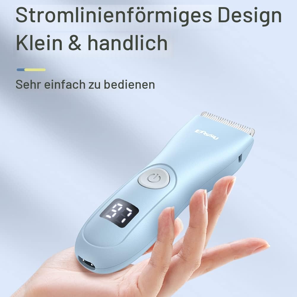 Baby Haarschneidemaschine Profi Leiser Haarschneider für Kinder und Kleinkinder, Wasserdicht & Wiederaufladbare Schnurlose Haarschneider mit LCD-Anzeige