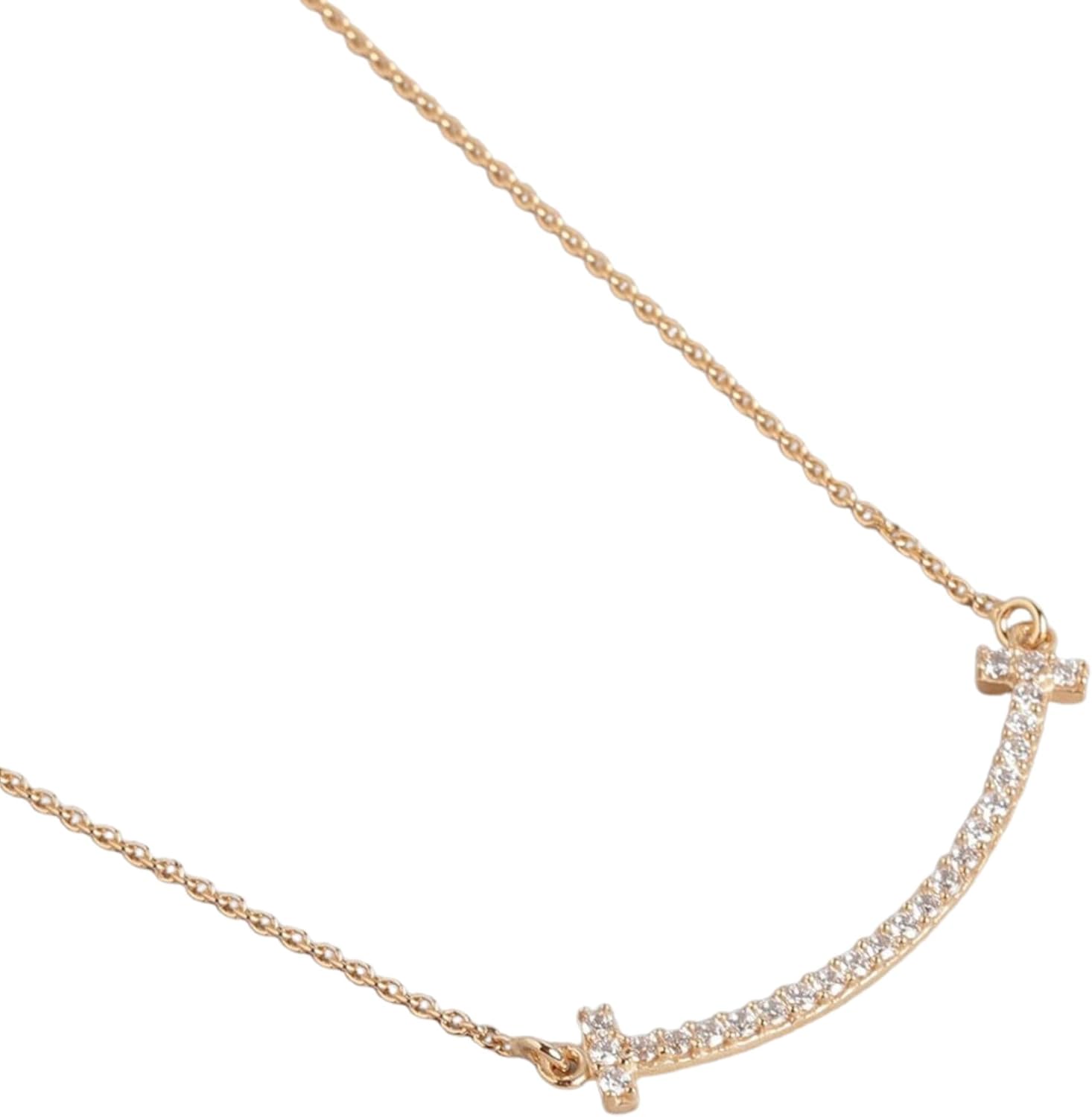 ZAVYA 925 Pure Silver Chain Necklace with Gold Plated Silver Jewelry for Women & Girls | With Certificate of Authenticity and 925 Hallmark, One Size, Sterling Silver, Cubic Zirconia
