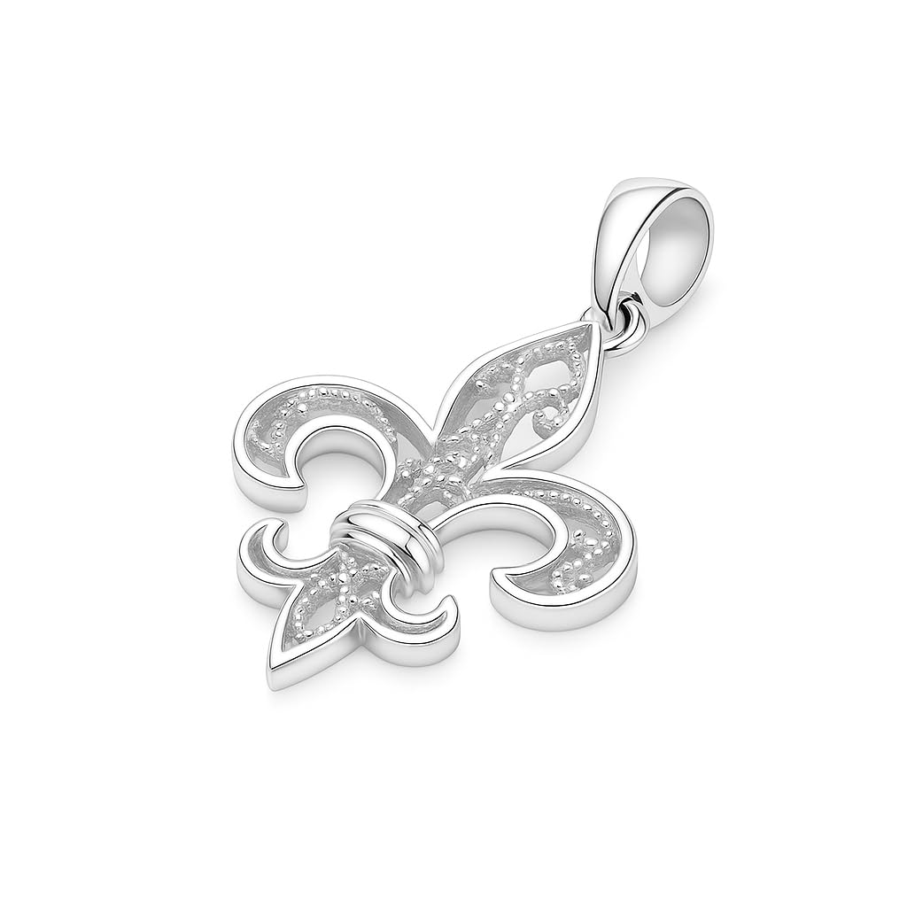Colgante Flor de Lis Plata de Ley 925