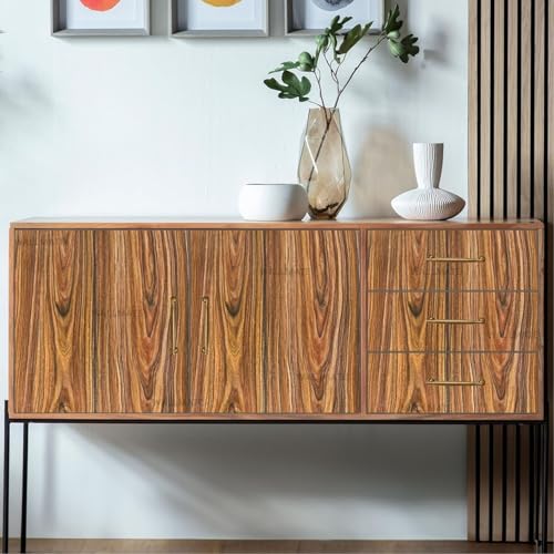 Image of WALLMATE Peel and Stick Wallpaper Wood Contact Paper Vinyl Roll Self-Adhesive Waterproof Wood Grain Thicken Bedroom Cabinets and Drawers(12x145 Inch, Sparkle Wooden)