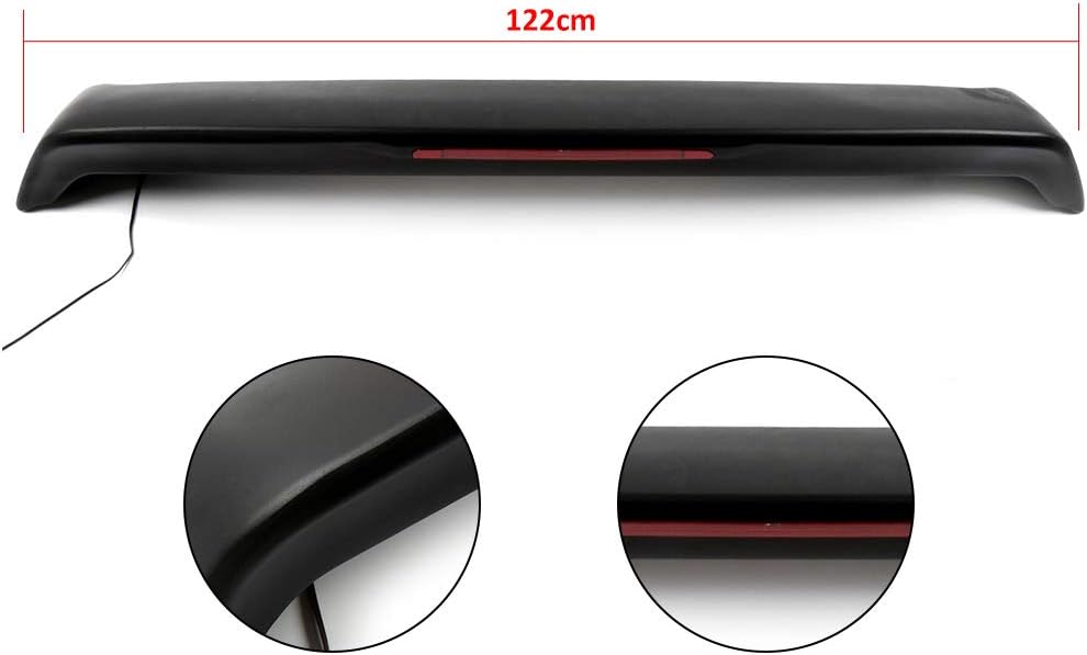 SCITOO Roof Spoiler Fits for 2003-2009 for Lexus GX470 Matte Black Factory Style Rear Roof Window Spoiler Wing with 3rd Brake Light