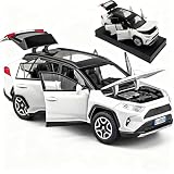 ERBADIHAGO Model Car 1/32 Toy Car Alloy Diecast Collectible Model with Light and Sound Toy Vehicle for Boys Kids Toddler Gift White Car