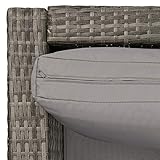 SVITA Queens 2020 Poly Rattan Sitzgruppe Couch-Set Ecksofa Sofa-Garnitur Gartenmöbel Lounge Schwarz - 8