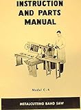 DoALL Model C-4 Horizontal Band Saw Instruction & Parts Manual C4