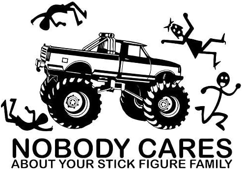 Stick Figure Family Funny Your Nobody Cares About Your Stick Figure Family can be Applied to Any Surface Your Funny Vinyl Decal Sticker Comes in White No Inks 100% Vinyl 5 ½ "x 8 ½ "