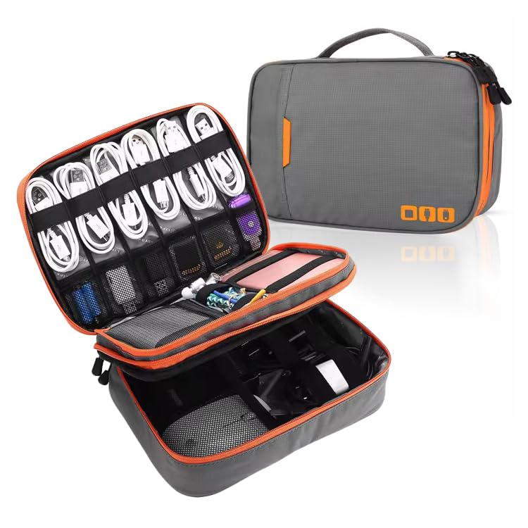 oddpod™ Portable Electronic Accessories Travel case/Multi-Function Digital Accessories Storage Organizer for iPad,Cables,Power,USB Flash Drive, Charger and More (Medium) 2 51TbvZcoOyL
