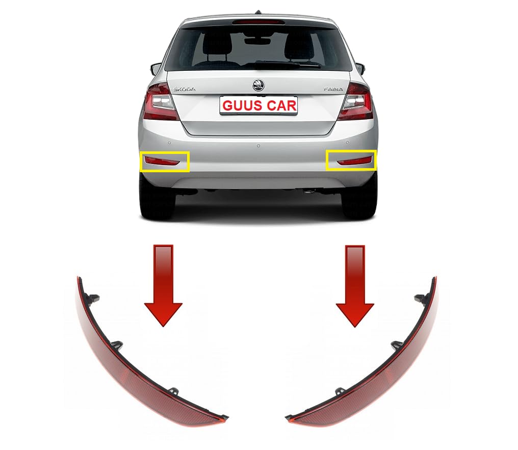 GuusCar FOR SKODA FABIA 14-2020 x2 Reflector Rear Left & Right 6V9945105 / 6V9945106