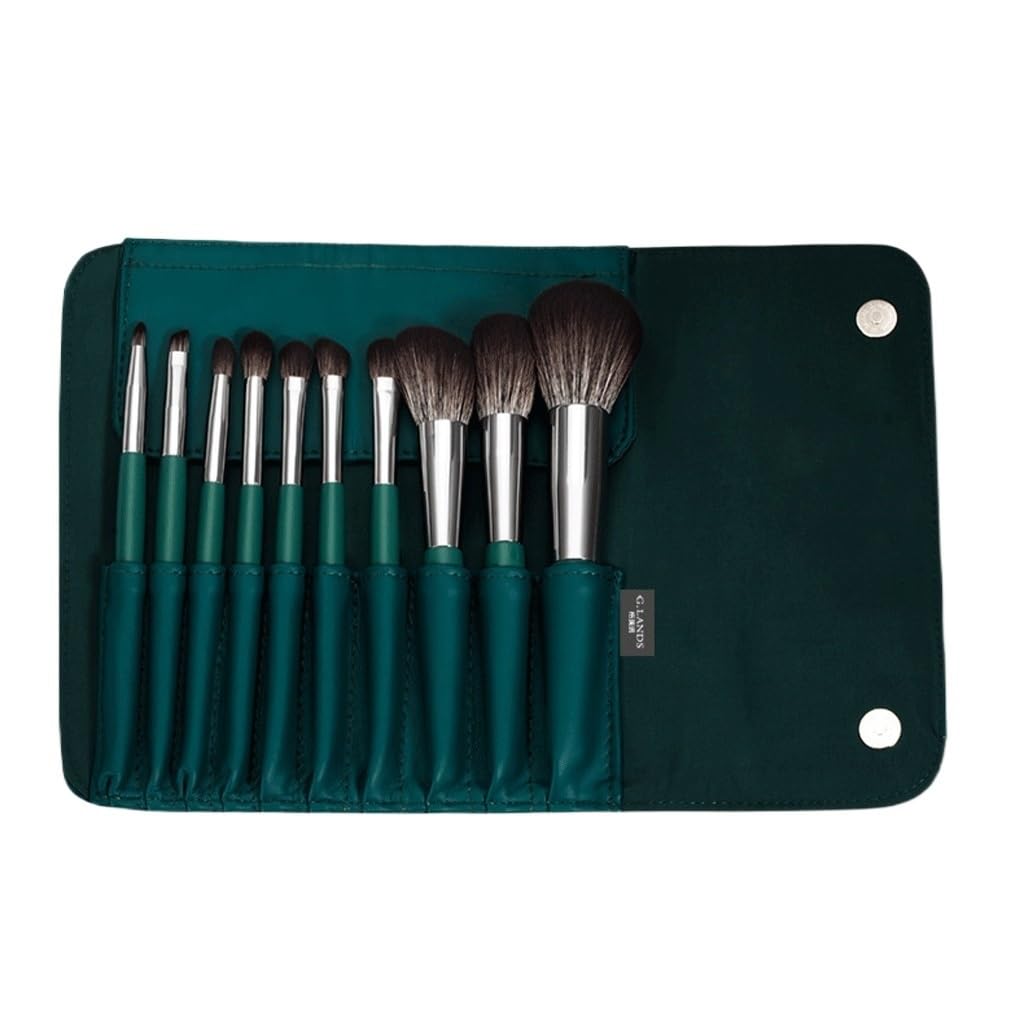 Kit pinceaux maquillage 10 pièces complet et portable pour ombres et poudre