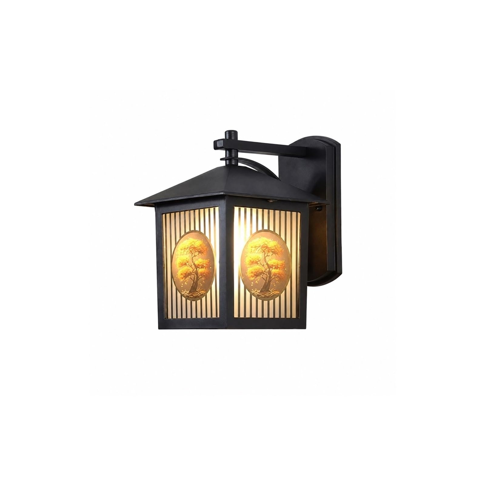 OZBMA Coffee Color Exterior Light, Postmodern Outdoor Lantern, Waterproof Die-Cast Aluminum LED Sconce with Glass Shade, Porch Lighting Fixtures for Gate Front Door Yard Threshold