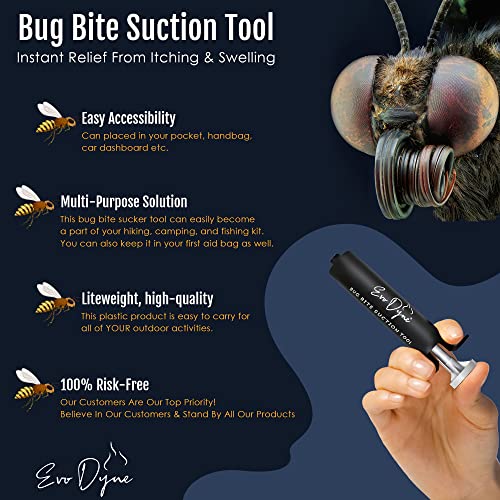 Bug Bite Outil D'aspiration – Extracteur De Venin Pour Soulager Les Activités En Plein Air – Premiers Secours Pour Le Camping, La Randonnée Et La Randonnée – Réduit Les Démangeaisons Et L'enflure