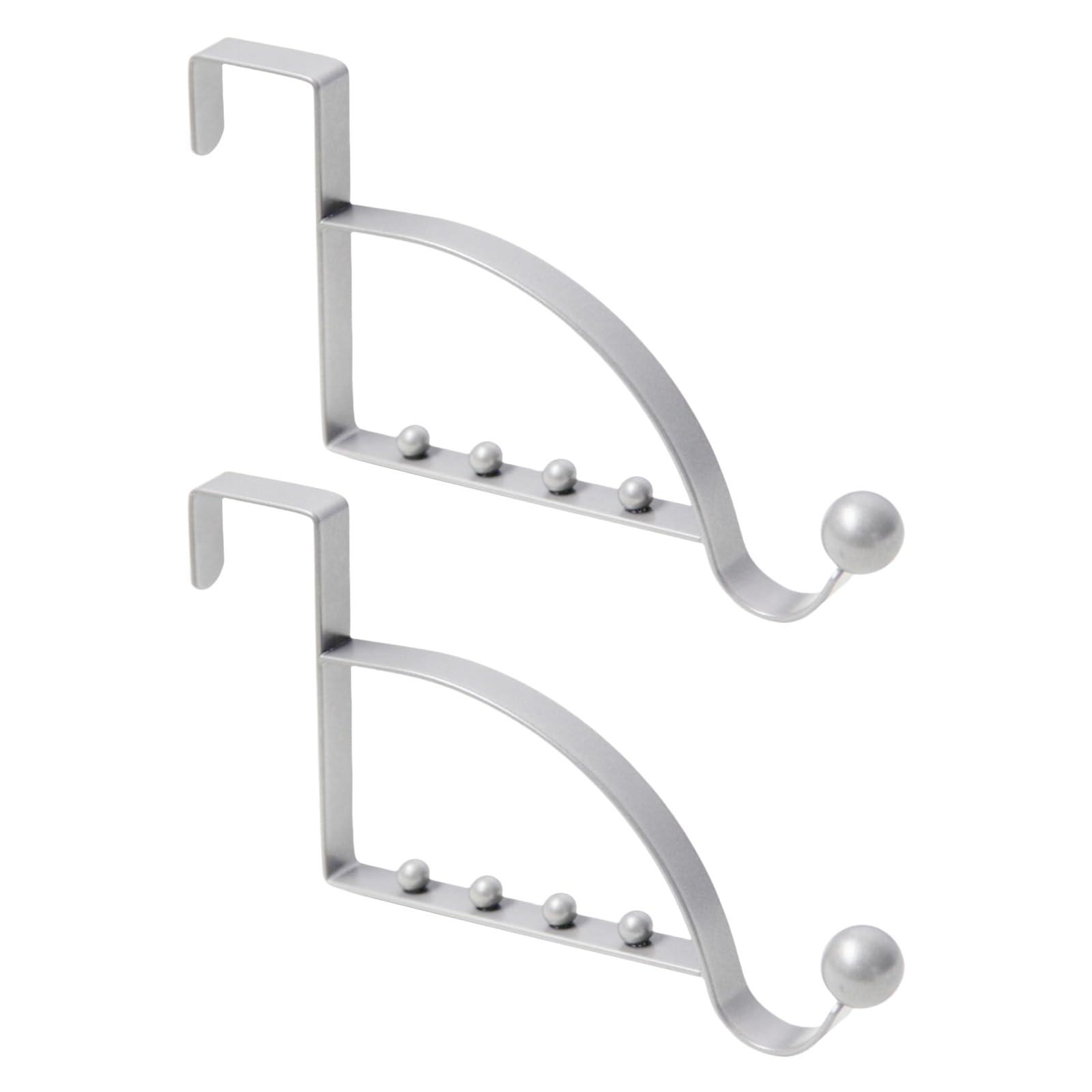 MICFENY 2Pcs Over The Door Hooks Hanger Sturdy Hooks Mounted Hanging Storage Organizers Rack for Clothes Coats Towels Hats