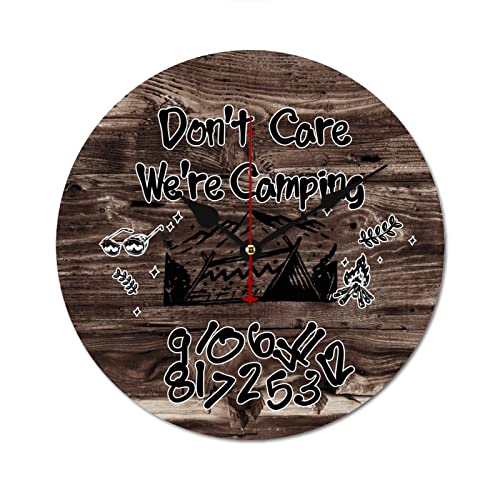 Horloge camping rétro à piles - Pendule murale citation 38cm - 2