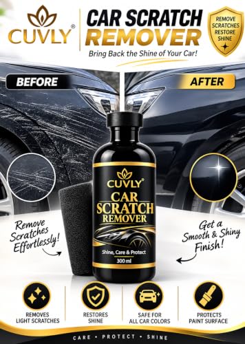 Image of Car Scratch Remover Wax Polish for Vehicles | Repair Deep Scratches Swirl Remover and Paint Restorer Kit with Microfiber Cloth Polishing & Waxing Set for Cars, Bikes & Ev's 300ML