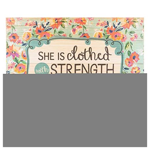 She is Clothed with Strength and Dignity Proverbs 31 Woman 18 x 21 Wood Pallet Design Wall Art Sign
