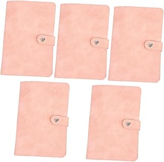 SEWACC 5 Conjuntos De Fichário De Beisebol Carteira De Couro Fichário A6 Envelopes Couro Dinheiro Notebook Reutilizável Cartões Fichário 6 Anéis Fichário Livro Dinheiro Doméstico Livro