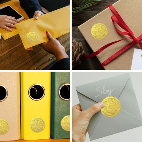 Peacoblue Top Secret Gold Seal Stickers, Embossed Foil Envelope Seals by peacoblue - Image 7
