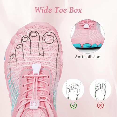 Image of Hike Footwear Barefoot Shoes, Pro Barefoot Shoes Women Men, Athletic Hiking Water Shoes Breathable Quick Dry Zero Drop Trail Running Shoes with Non-Slip Sole & Wide Toe Box