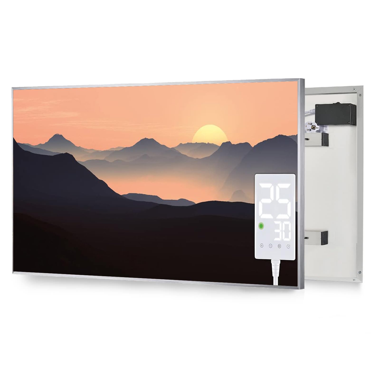 Coldfighting 500W Air Art Far Infrared Electric Panel Heater, Wall Mounted/Ceiling Mounted/Free Standing, Touch Control, Eco Energy Efficient, Electric Radiators Frost, Safety Overheating Protection