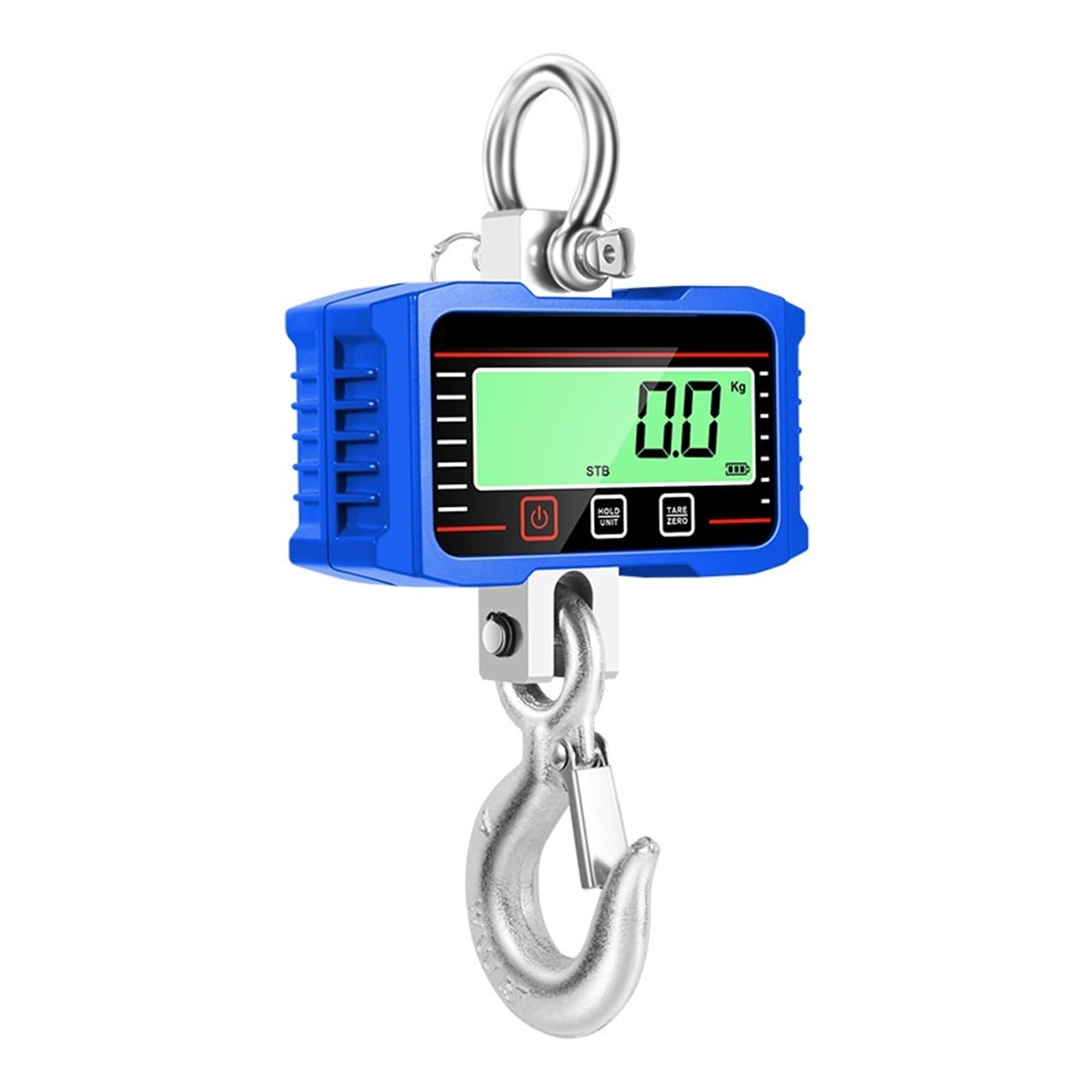 JVDDI Digital Hanging Scale High Load Industrial Heavy Duty Hook Lock Weighing Balance Scales Digital LCD Crane Scale 500kg Heavy Duty Crane Hook(500kg Blue)