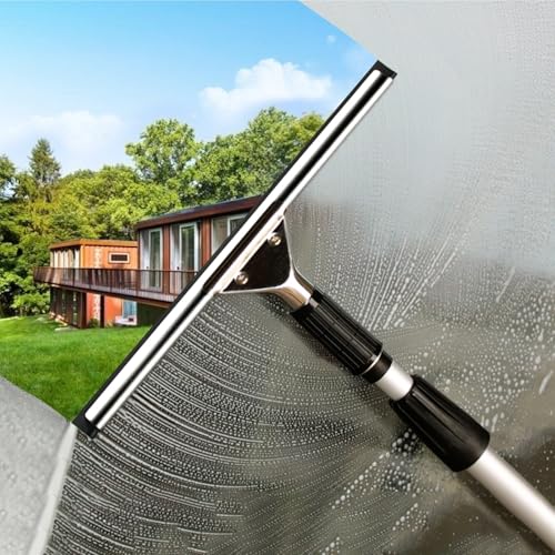 Limpiacristales Limpiador de Ventana Limpieza 4 5 6 8 15 m Poste De Limpieza De Ventanas, Limpiador Puertas Vidrio Alto Alcance Para Solárium/techo, Escobilla De Goma Lavado Ventanas Mango Largo Limpi