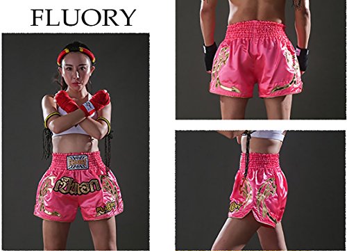 image for FLUORY Muay Thai Fight Shorts,MMA Shorts Clothing Training Cage Fighti