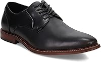 Stacy Adams Men's Marlton Plain Toe Oxford - Burnished Leather, RedZone Insole for All-Day Comfort